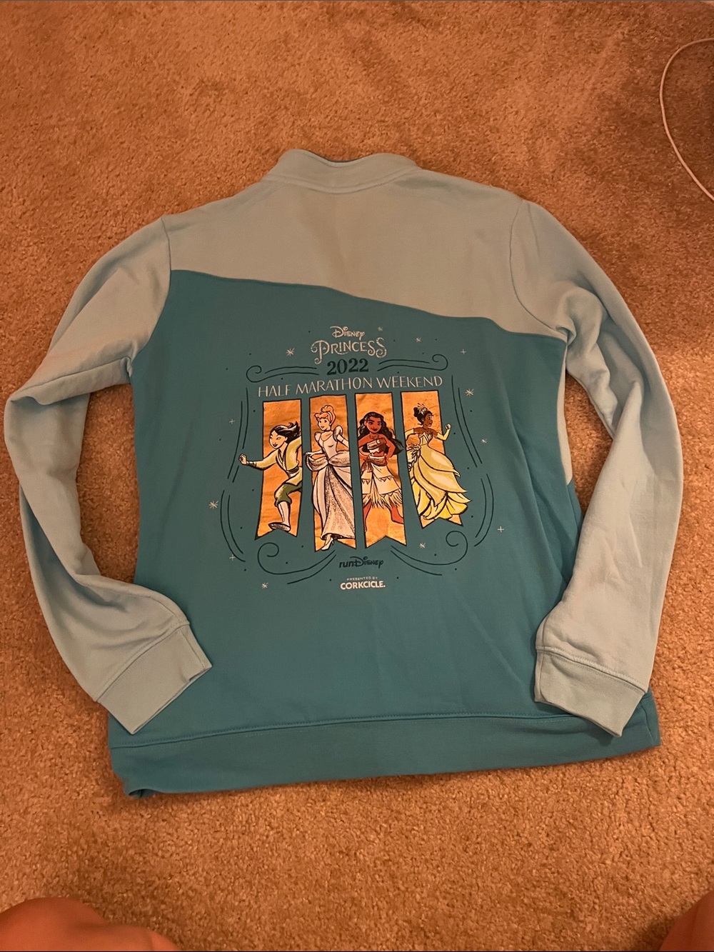 RunDisney Teal and Pale Blue Princess Half Marathon  Jacket